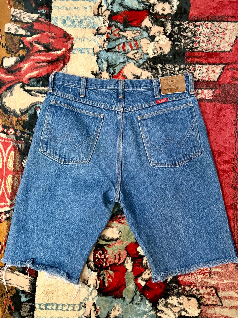 Wrangler true VTG late 70s blue denim jorts SZ 32 Made in USA Scoville Zipper